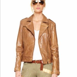MMK leather moto jacket